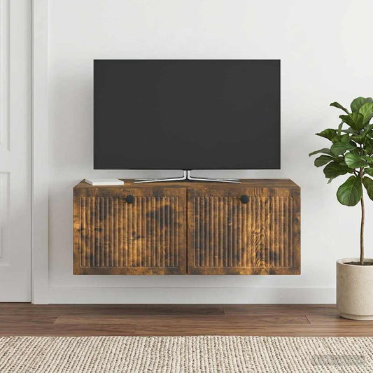 Mobile Porta TV da Muro Rovere Fumo 78,5 x 41 x 30 cm - homemem39