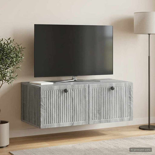 Mobile Porta TV da Muro Grigio Sonoma 78,5 x 41 x 30 cm