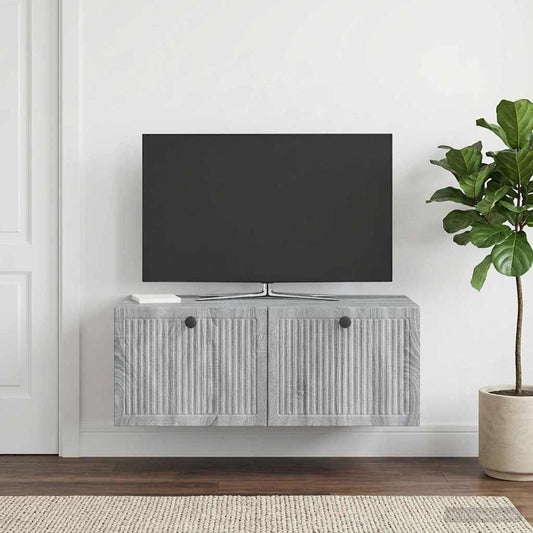 Mobile Porta TV da Muro Grigio Sonoma 78,5 x 41 x 30 cm - homemem39