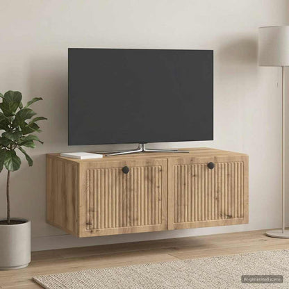Mobile Porta TV da Muro Rovere Artigianale 78,5 x 41 x 30 cm