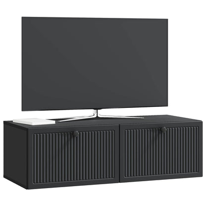 Mobile Porta TV da Muro Montaggio a parete Nero 98 x 41 x 30 cm