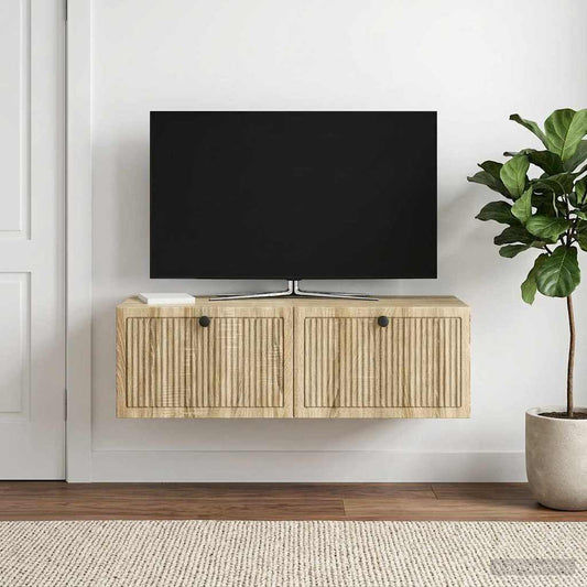Mobile Porta TV da Muro Rovere Sonoma 98 x 41 x 30 cm - homemem39