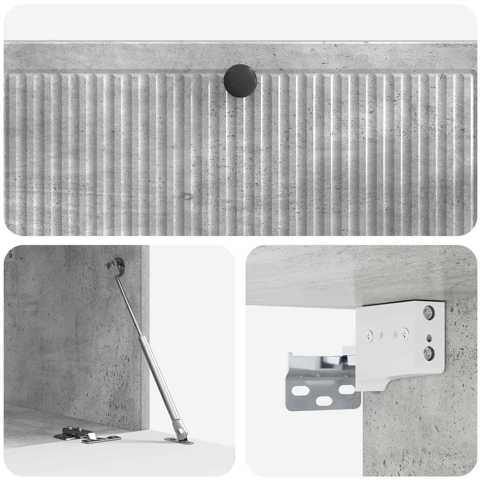 Mobile Porta TV da Muro Grigio Cemento 98 x 41 x 30 cm | homemem39