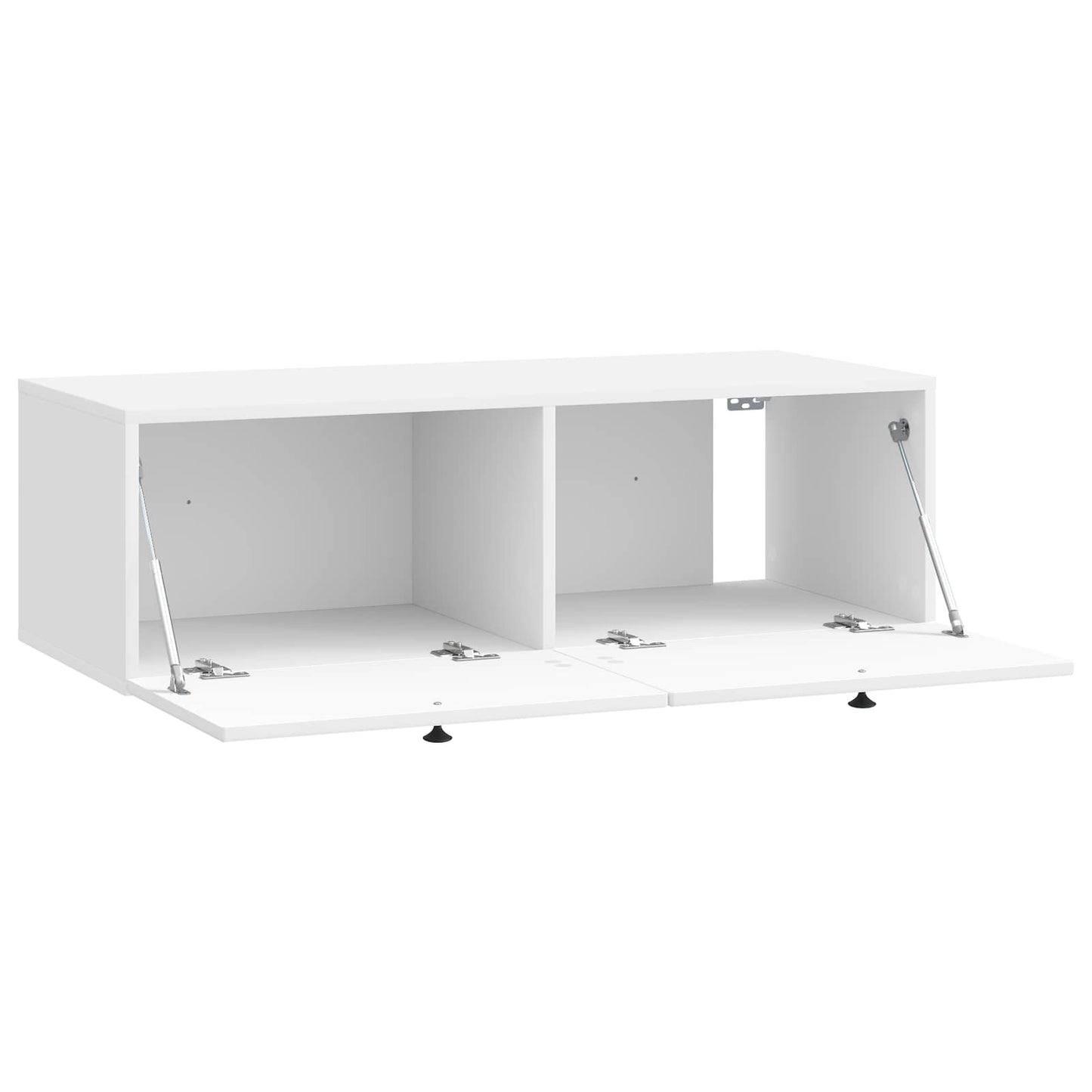 Mobile Porta TV da Muro Bianco Lucido 98 x 41 x 30 cm | homemem39