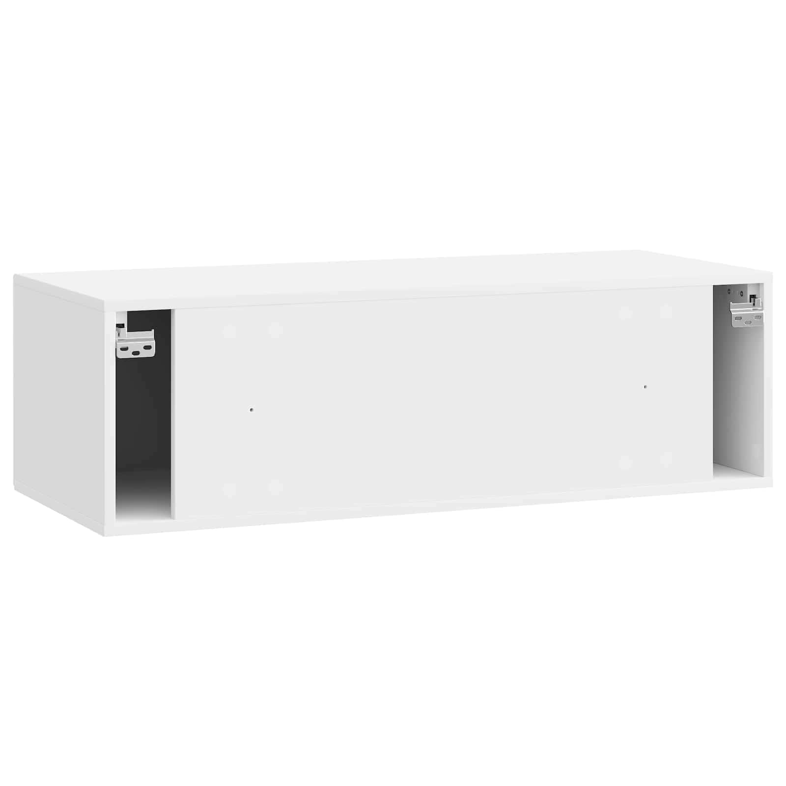 Mobile Porta TV da Muro Bianco Lucido 98 x 41 x 30 cm | homemem39