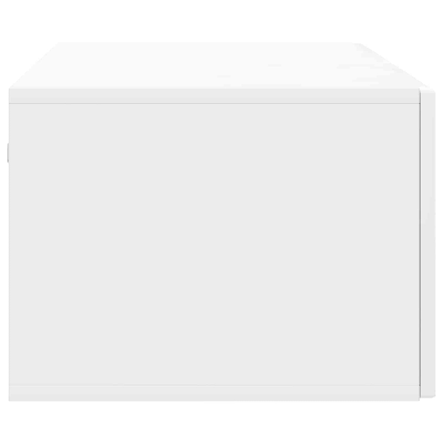Mobile Porta TV da Muro Bianco Lucido 98 x 41 x 30 cm