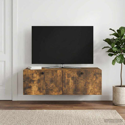 Mobile Porta TV da Muro Rovere Fumo 98 x 41 x 30 cm