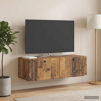 Mobile Porta TV da Muro Legno antico 98 x 41 x 30 cm
