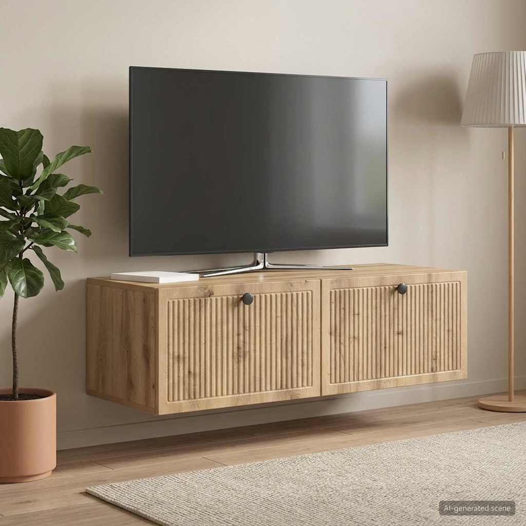 Mobile Porta TV da Muro Rovere Artigianale 98 x 41 x 30 cm