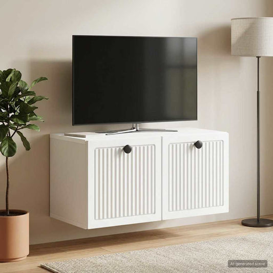 Mobile Porta TV da Muro 59,5 x 31 x 30 cm Bianco | homemem39
