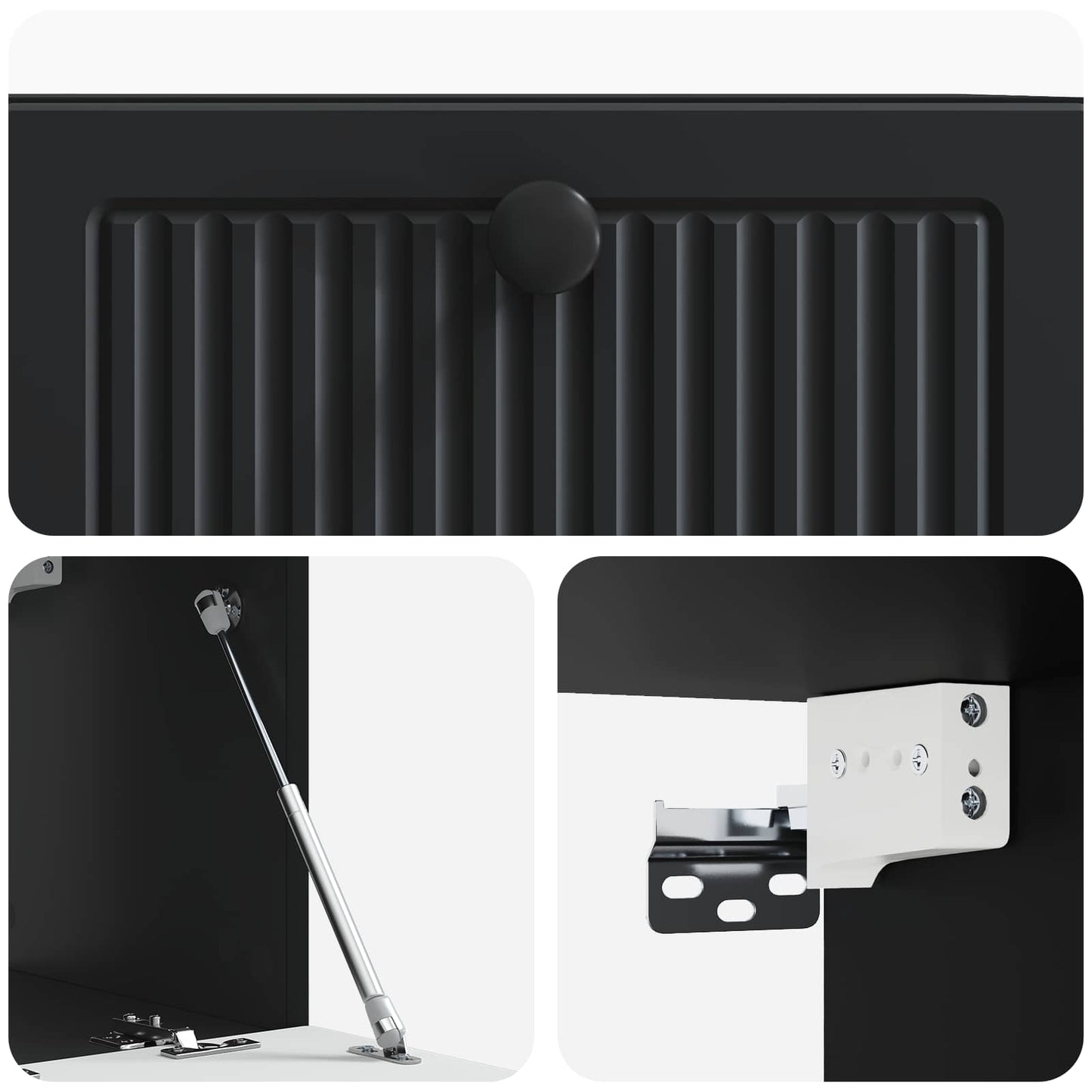 Mobile Porta TV da Muro Nero 59,5 x 31 x 30 cm | homemem39