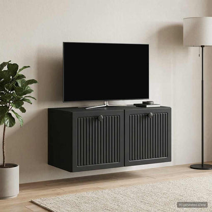 Mobile Porta TV da Muro Nero 59,5 x 31 x 30 cm