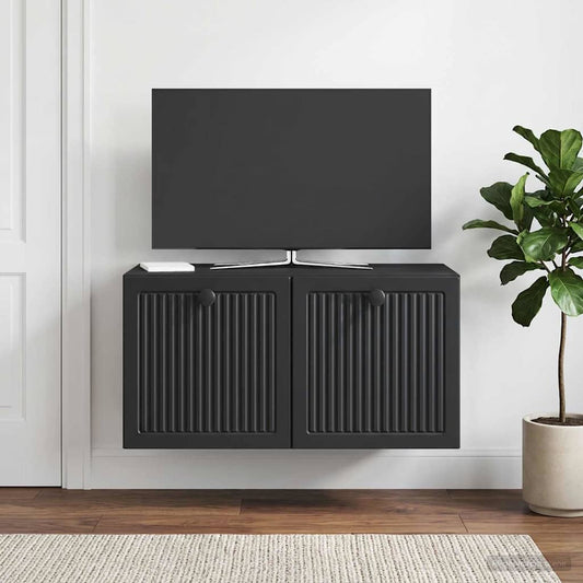 Mobile Porta TV da Muro Nero 59,5 x 31 x 30 cm - homemem39