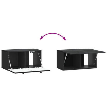 Mobile Porta TV da Muro Nero 59,5 x 31 x 30 cm
