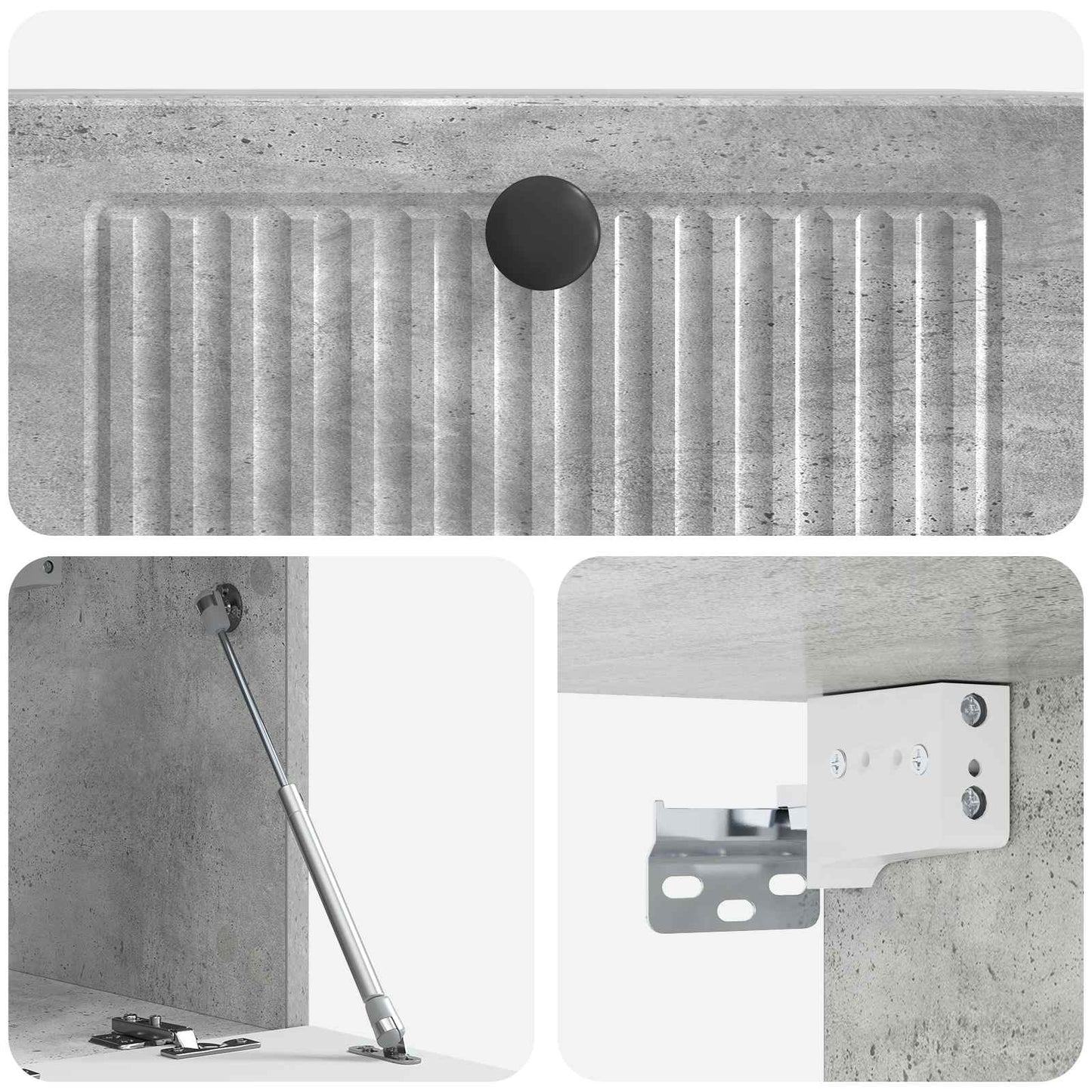 Mobile Porta TV da Muro Grigio Cemento 59,5 x 31 x 30 cm | homemem39