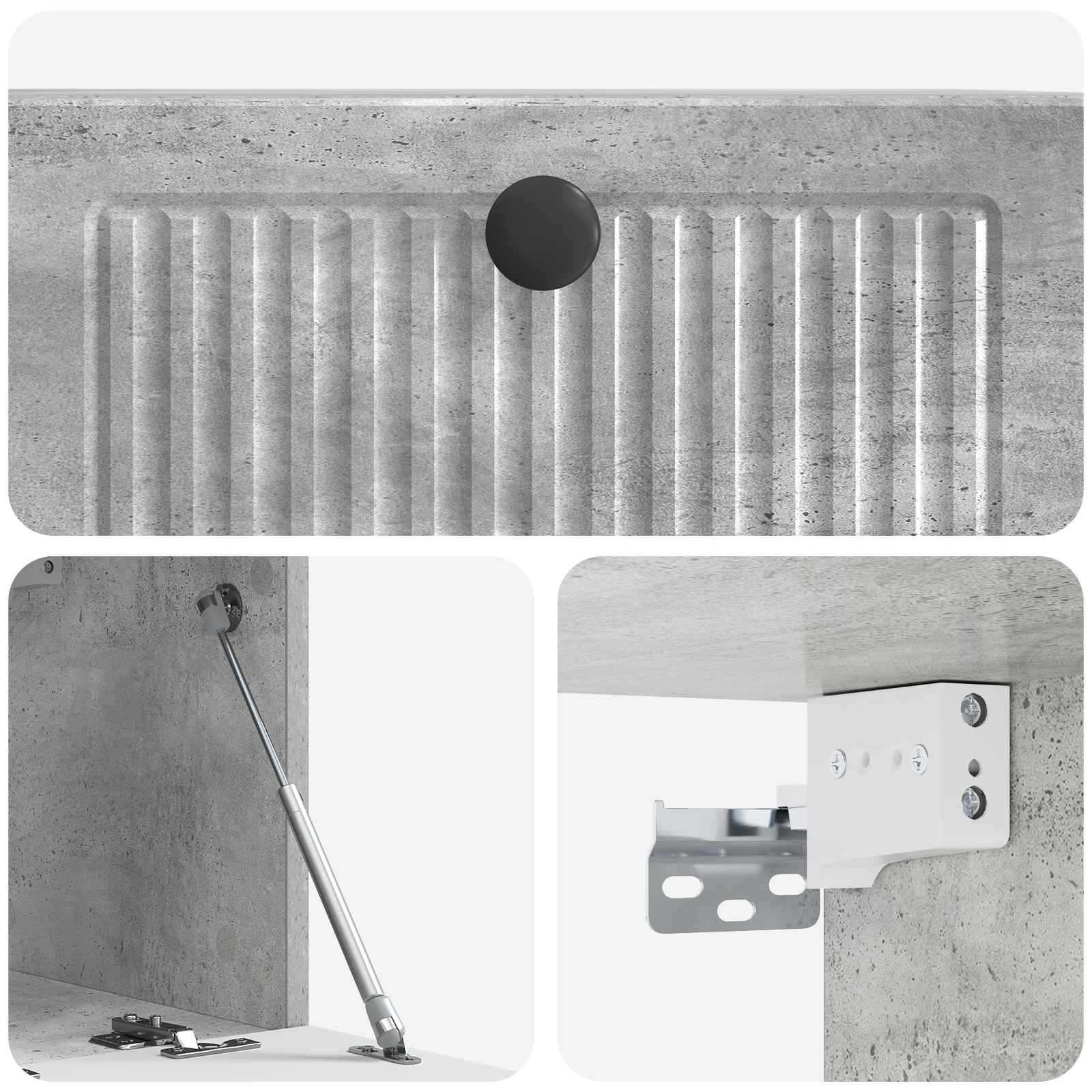 Mobile Porta TV da Muro Grigio Cemento 59,5 x 31 x 30 cm | homemem39