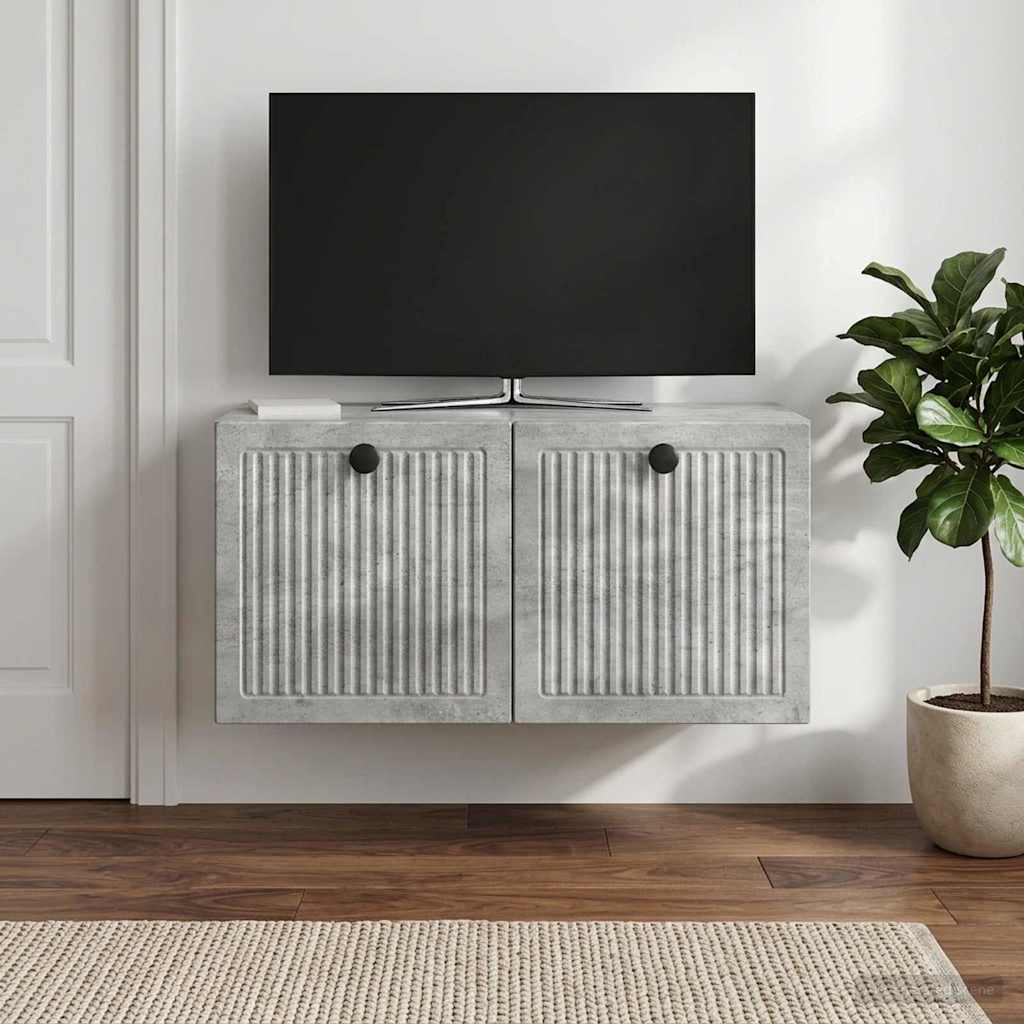 Mobile Porta TV da Muro Grigio Cemento 59,5 x 31 x 30 cm