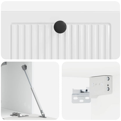 Mobile Porta TV da Muro Bianco Lucido 59,5 x 31 x 30 cm | homemem39