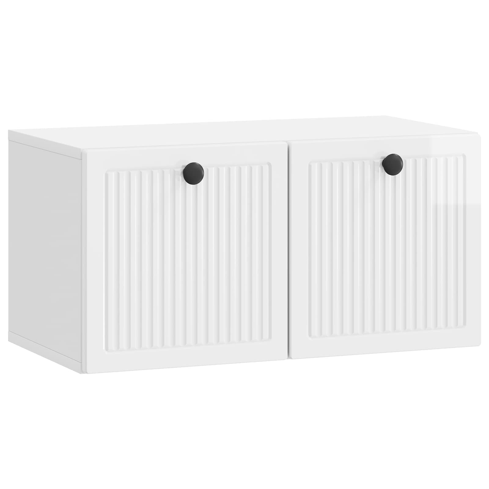 Mobile Porta TV da Muro Bianco Lucido 59,5 x 31 x 30 cm | homemem39