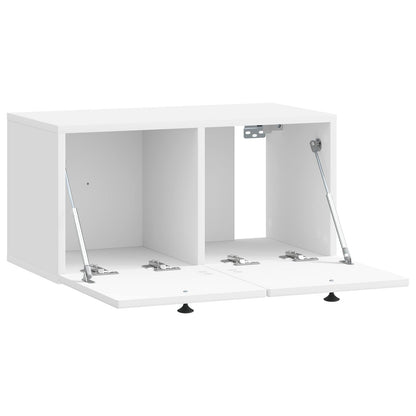 Mobile Porta TV da Muro Bianco Lucido 59,5 x 31 x 30 cm | homemem39