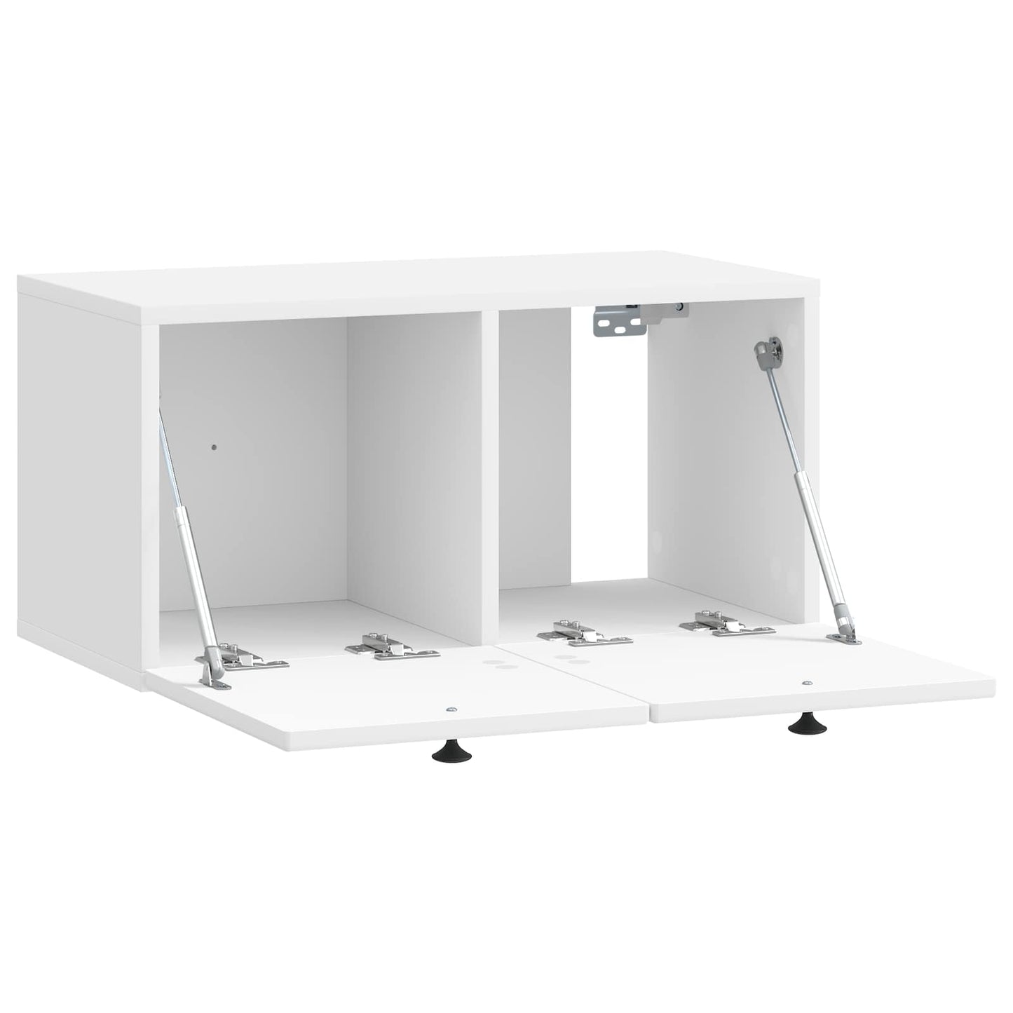 Mobile Porta TV da Muro Bianco Lucido 59,5 x 31 x 30 cm