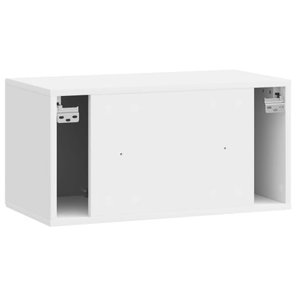 Mobile Porta TV da Muro Bianco Lucido 59,5 x 31 x 30 cm | homemem39