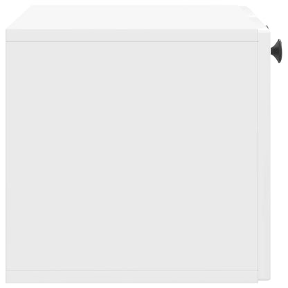 Mobile Porta TV da Muro Bianco Lucido 59,5 x 31 x 30 cm