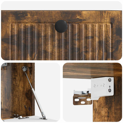 Mobile Porta TV da Muro Rovere Fumo 59,5 x 31 x 30 cm