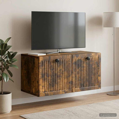 Mobile Porta TV da Muro Rovere Fumo 59,5 x 31 x 30 cm