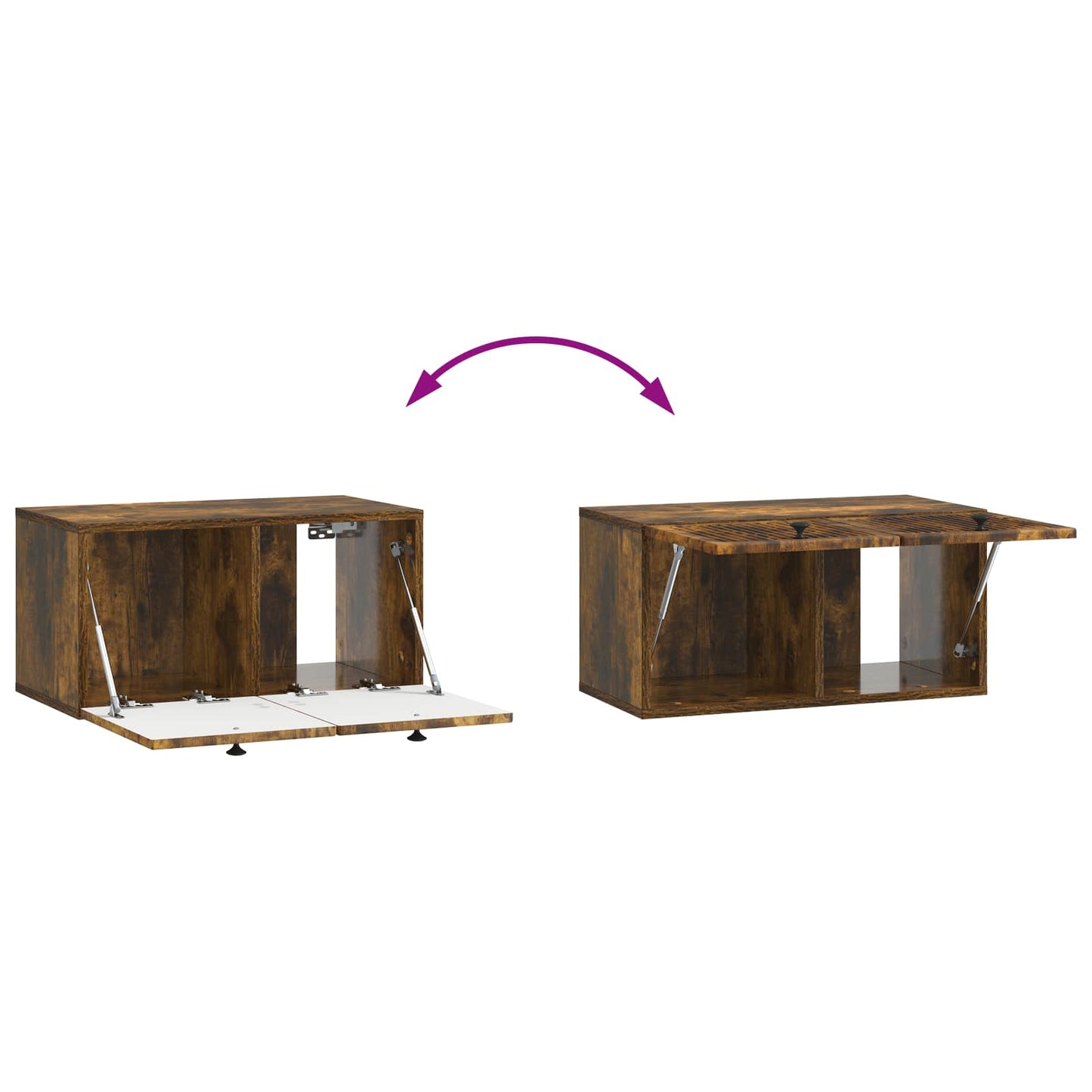 Mobile Porta TV da Muro Rovere Fumo 59,5 x 31 x 30 cm | homemem39