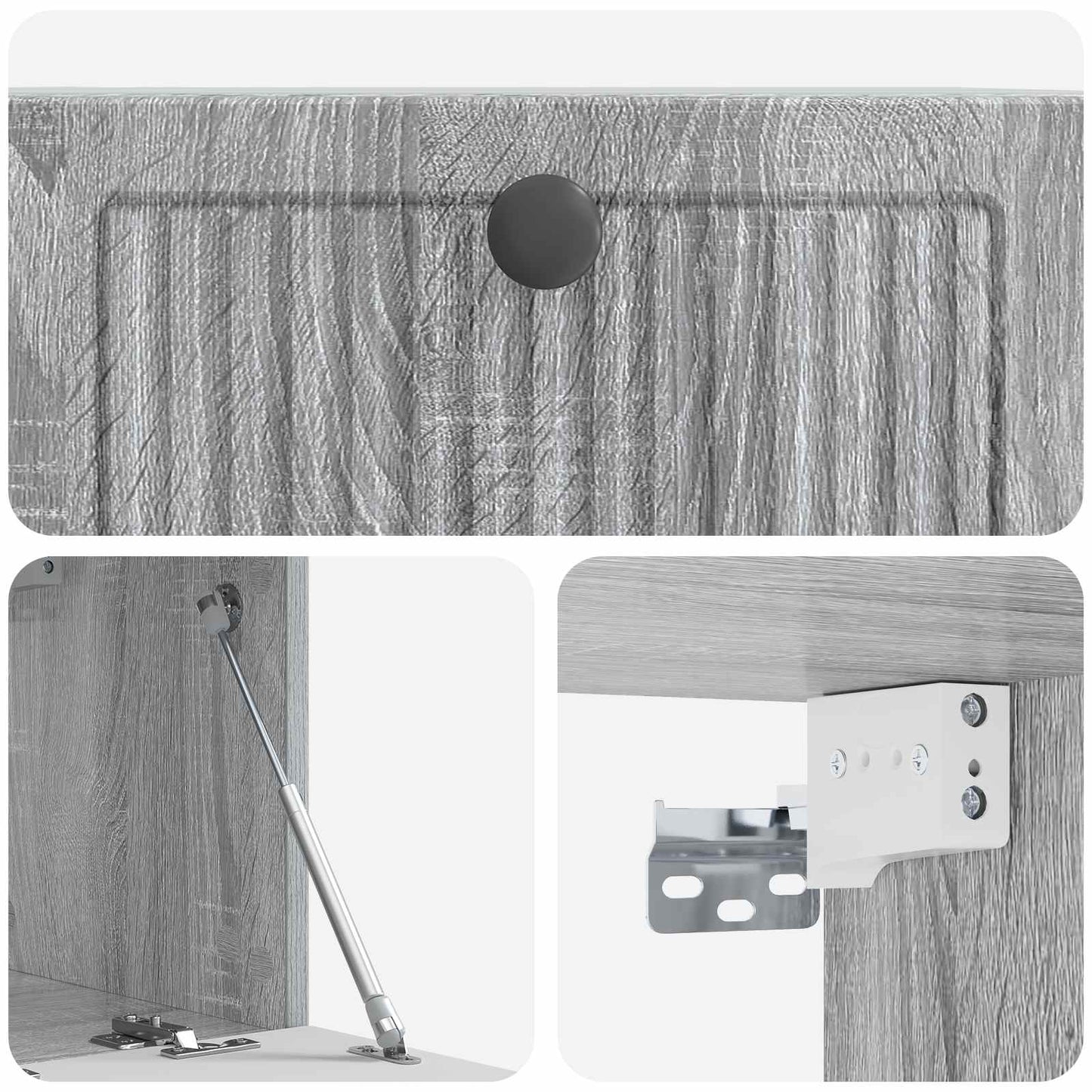 Mobile Porta TV da Muro Grigio Sonoma 59,5 x 31 x 30 cm
