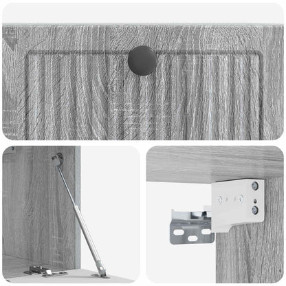 Mobile Porta TV da Muro Grigio Sonoma 59,5 x 31 x 30 cm