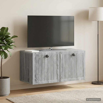 Mobile Porta TV da Muro Grigio Sonoma 59,5 x 31 x 30 cm