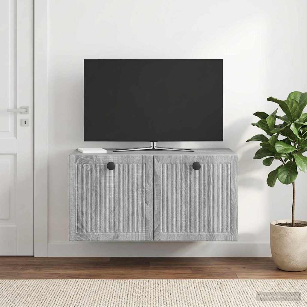 Mobile Porta TV da Muro Grigio Sonoma 59,5 x 31 x 30 cm