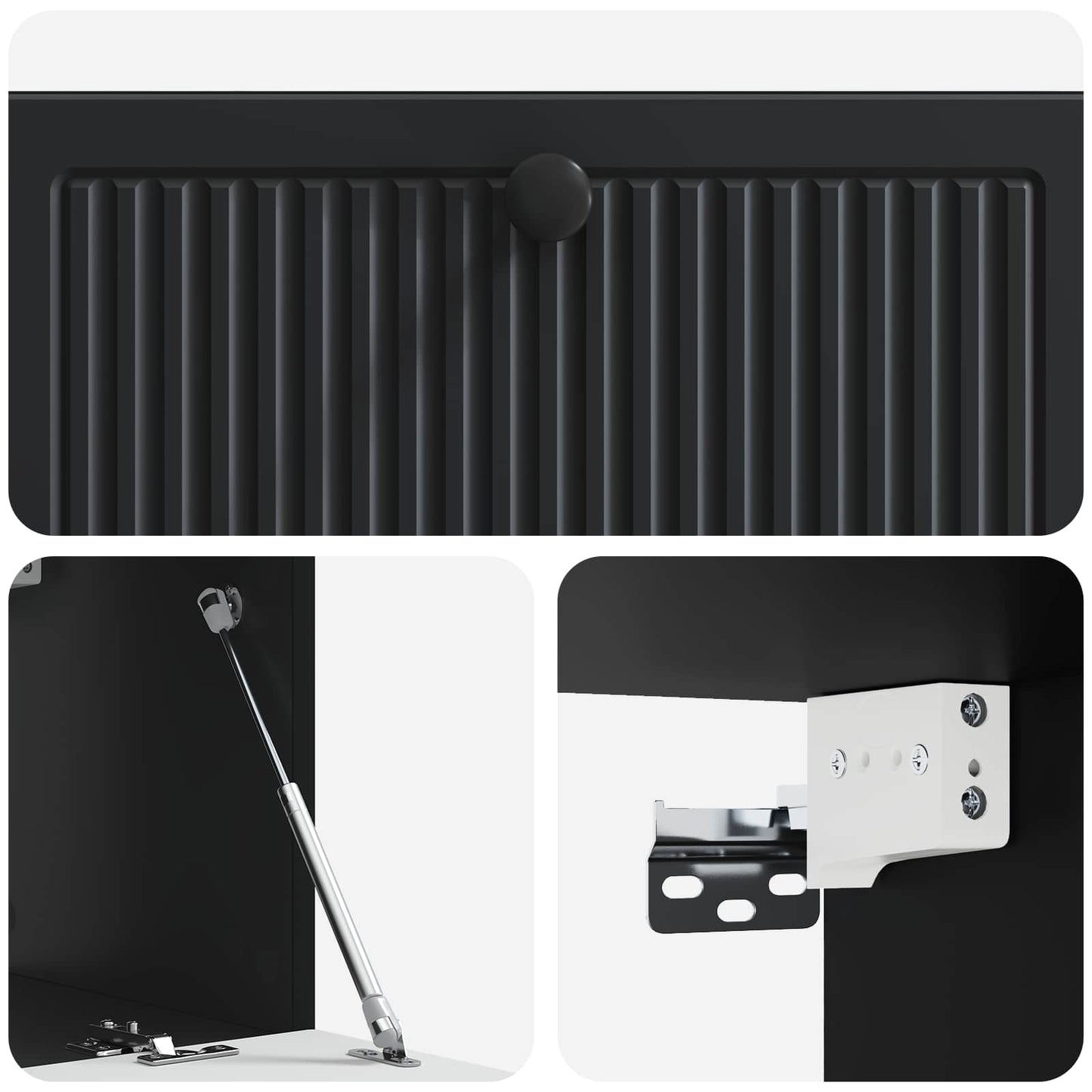 Mobile Porta TV da Muro Nero 78,5 x 31 x 30 cm | homemem39