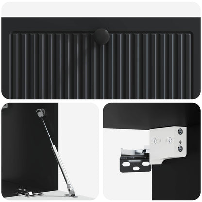 Mobile Porta TV da Muro Nero 78,5 x 31 x 30 cm | homemem39