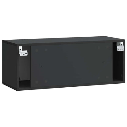 Mobile Porta TV da Muro Nero 78,5 x 31 x 30 cm | homemem39