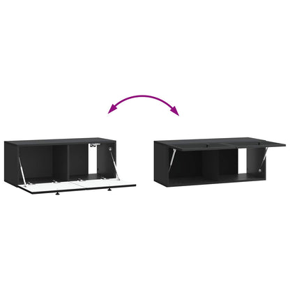Mobile Porta TV da Muro Nero 78,5 x 31 x 30 cm