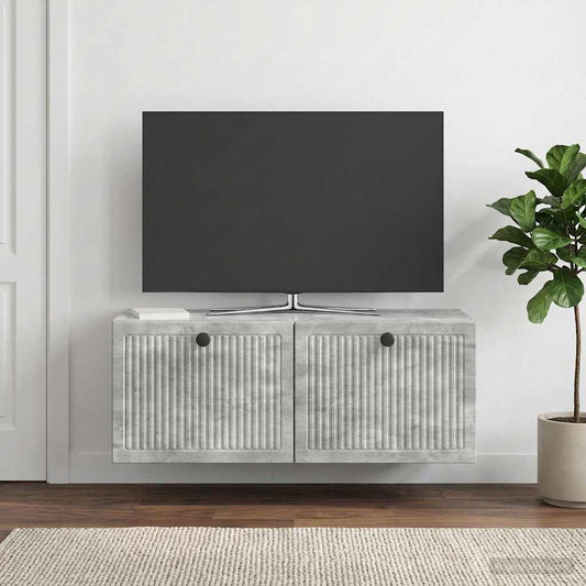Mobile Porta TV da Muro Grigio Cemento 78,5 x 31 x 30 cm - homemem39