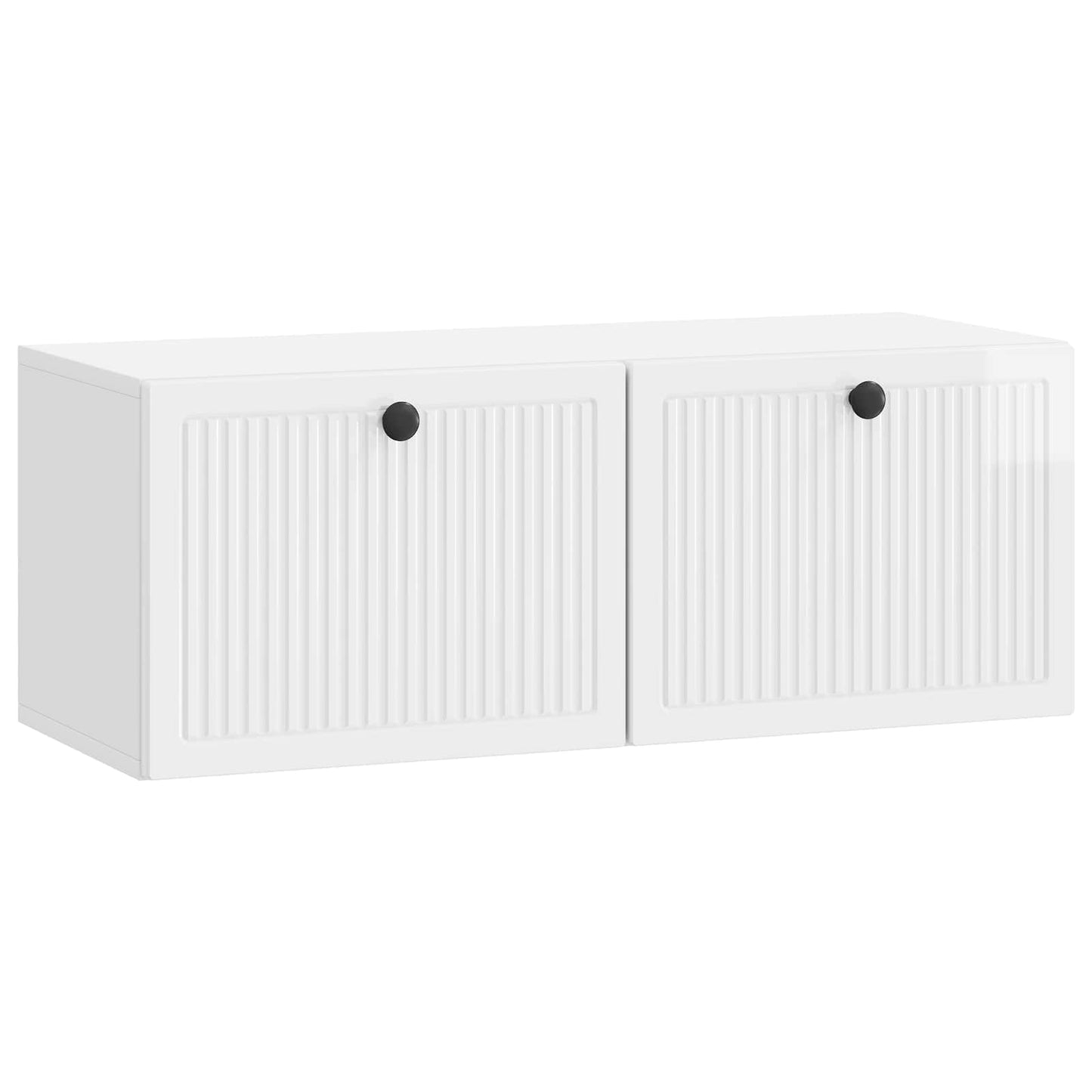Mobile Porta TV da Muro Bianco Lucido 78,5 x 31 x 30 cm | homemem39