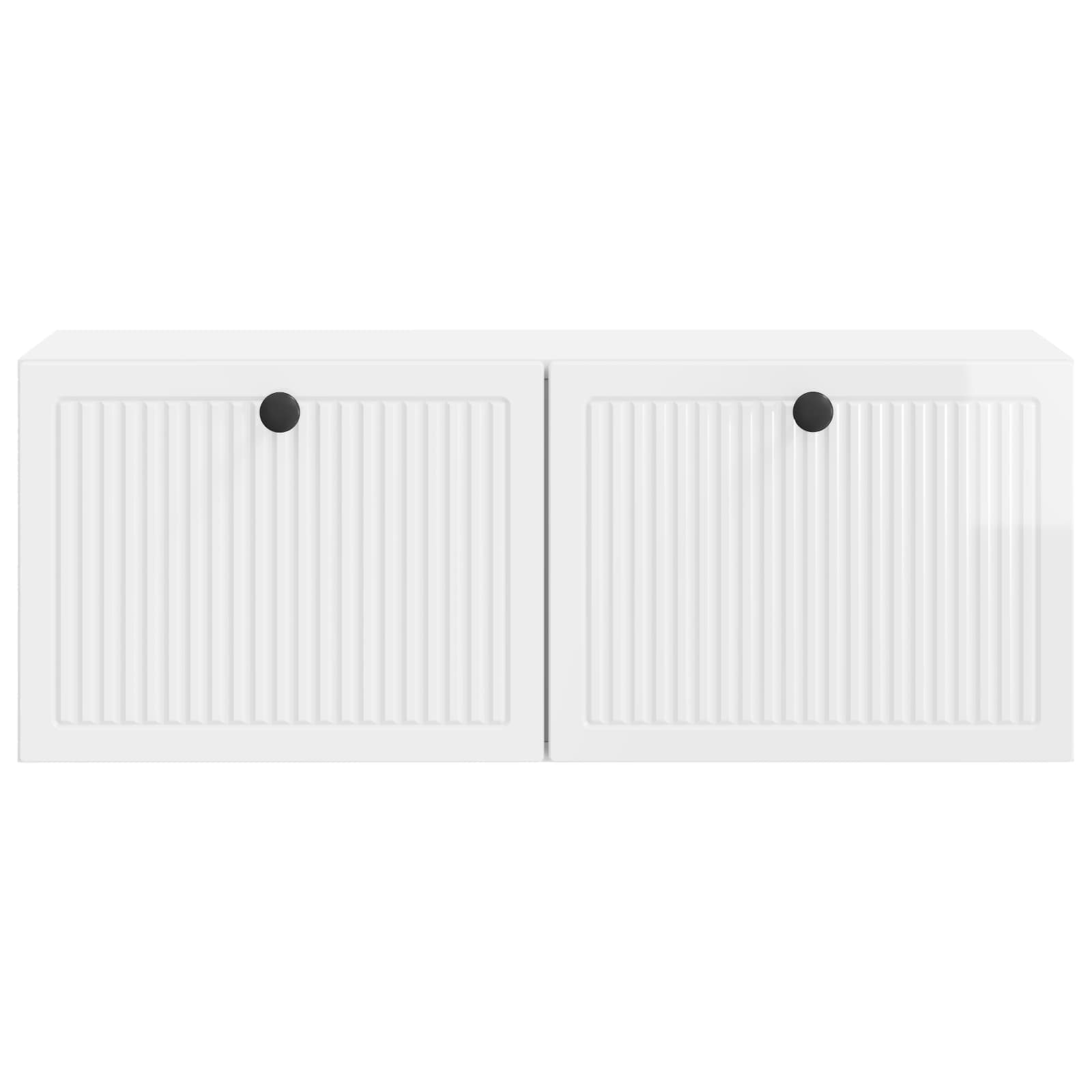 Mobile Porta TV da Muro Bianco Lucido 78,5 x 31 x 30 cm | homemem39