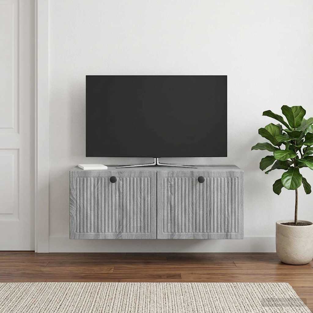 Mobile Porta TV da Muro Grigio Sonoma 78,5 x 31 x 30 cm