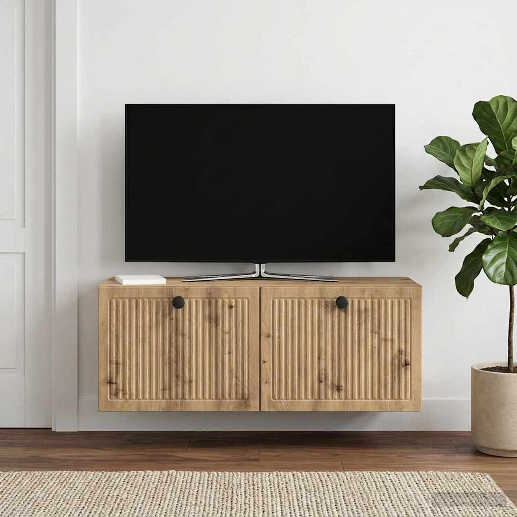 Mobile Porta TV da Muro Rovere Artigianale 78,5 x 31 x 30 cm