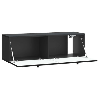 Mobile Porta TV da Muro Montaggio a parete Nero 98 x 31 x 30 cm