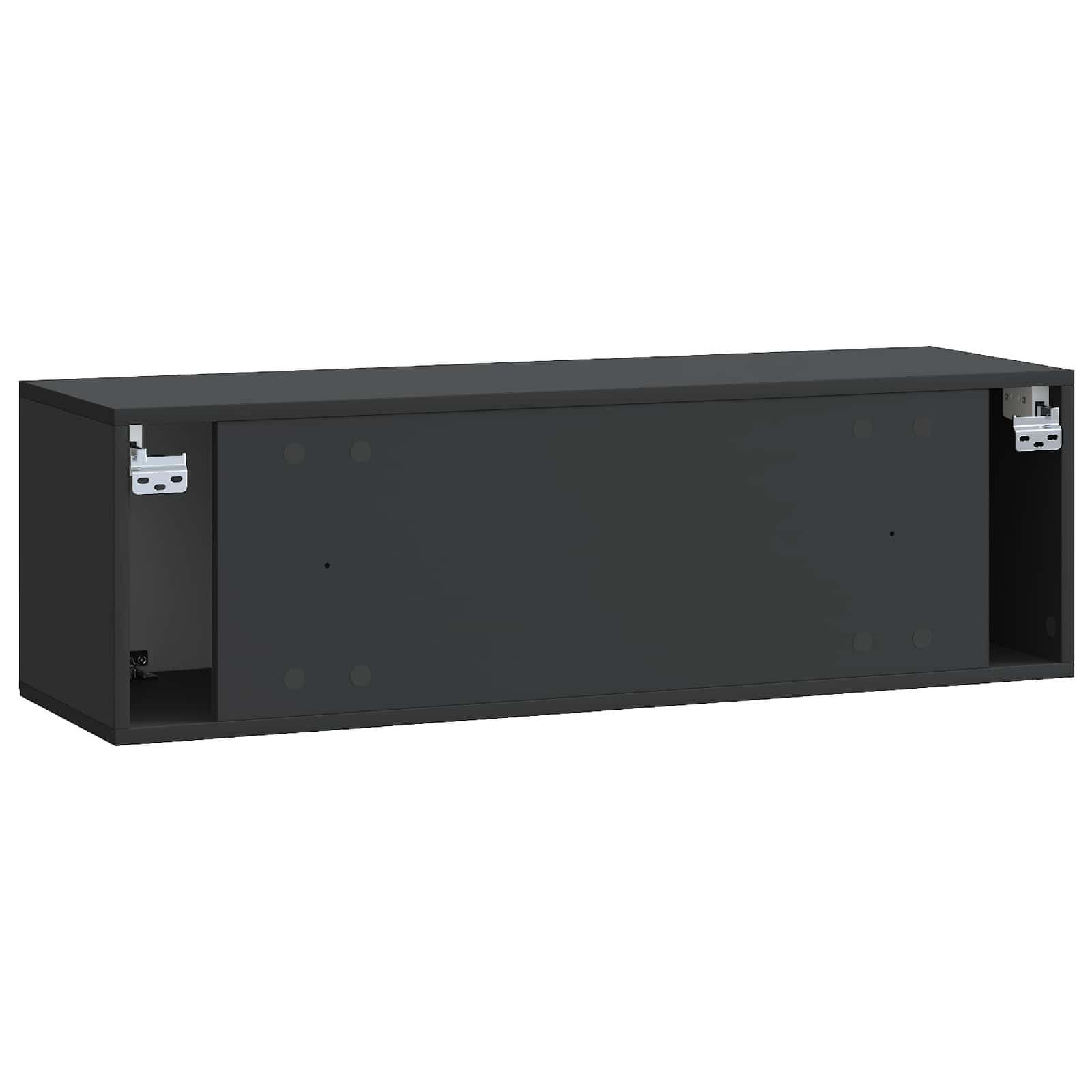 Mobile Porta TV da Muro Montaggio a parete Nero 98 x 31 x 30 cm | homemem39