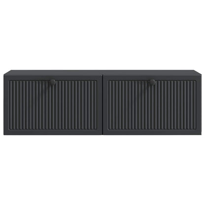 Mobile Porta TV da Muro Montaggio a parete Nero 98 x 31 x 30 cm | homemem39
