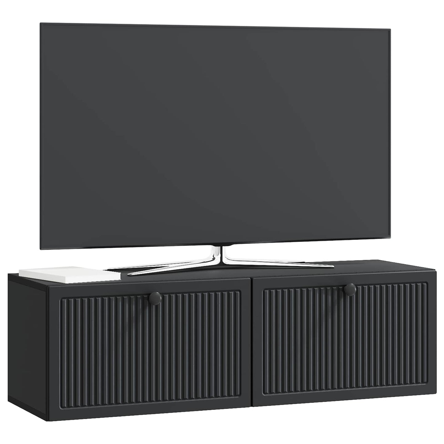 Mobile Porta TV da Muro Montaggio a parete Nero 98 x 31 x 30 cm | homemem39
