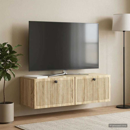 Mobile Porta TV da Muro Rovere Sonoma 98 x 31 x 30 cm - homemem39