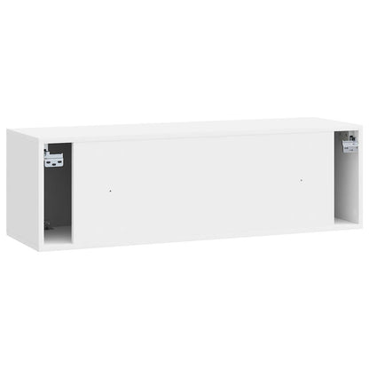 Mobile Porta TV da Muro Bianco Lucido 98 x 31 x 30 cm | homemem39