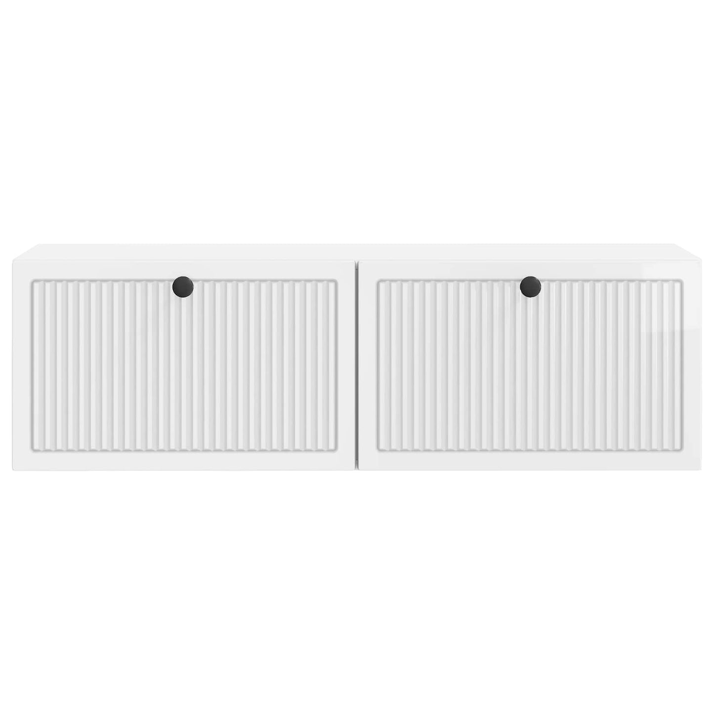 Mobile Porta TV da Muro Bianco Lucido 98 x 31 x 30 cm | homemem39